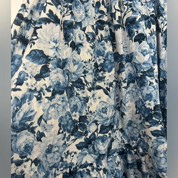 Abercrombie & Fitch Emerson Poplin Puff Sleeve Midi Dress - Picture 2 of 2